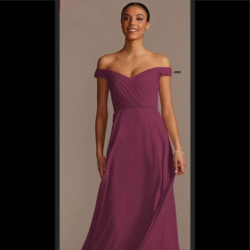 Wine chiffon NWT bridesmaid dress